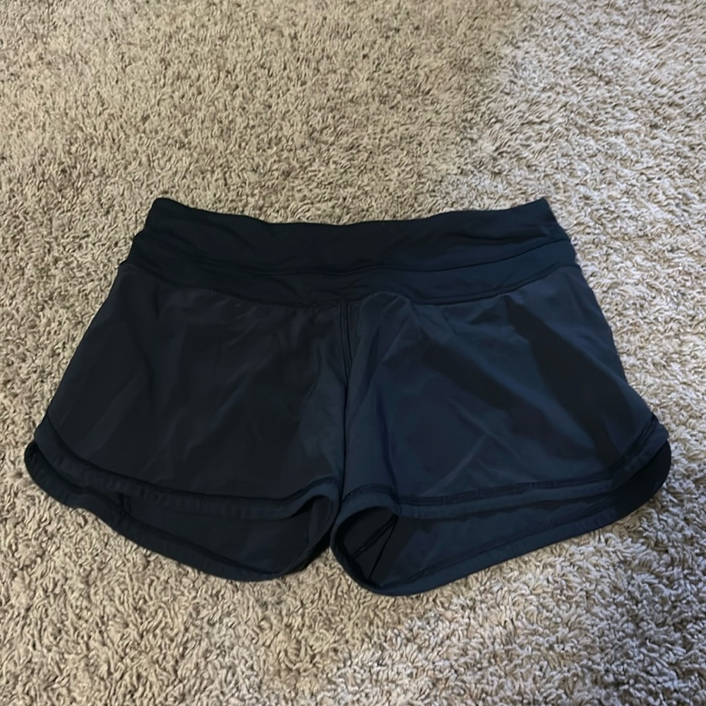Black lululemon speed up shorts. Size 6, 4 inch.